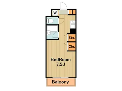アカデミア清新(1K/3階)の間取り写真