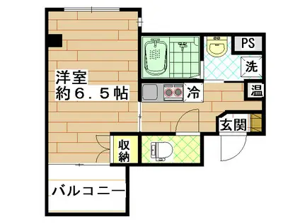 IF俊徳道(1K/5階)の間取り写真