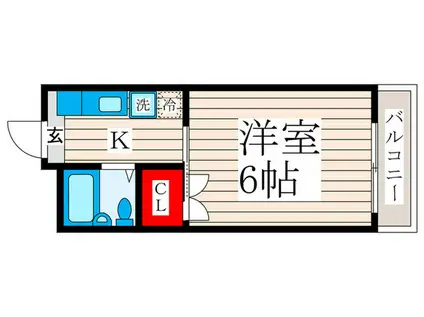 カナイコーポ(1K/3階)の間取り写真