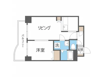 レインボーパレスII(1LDK/3階)の間取り写真