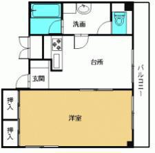 あんしん館(1DK/5階)の間取り写真