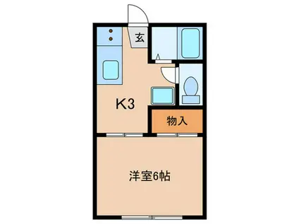 フォーブル加藤(1K/1階)の間取り写真