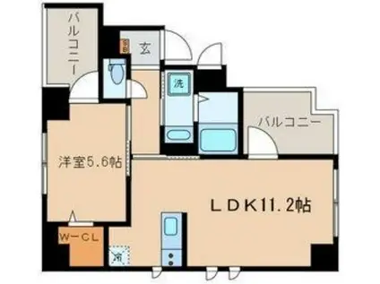HAUS FRIEDE(1LDK/1階)の間取り写真