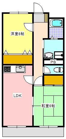 パレスフォレスト(2LDK/3階)の間取り写真