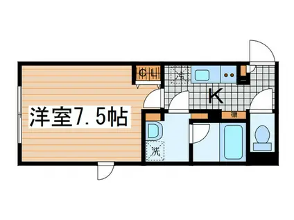 MDM駒沢大学(1K/2階)の間取り写真