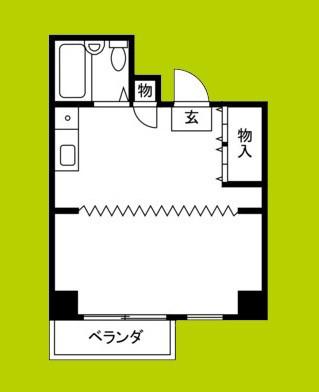クローバ-ハイツマキノ(ワンルーム/3階)の間取り写真