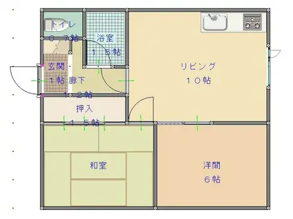 マンションSL中田(2LDK/3階)の間取り写真
