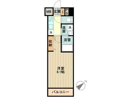 シャーメゾンステージ日野(1K/4階)の間取り写真