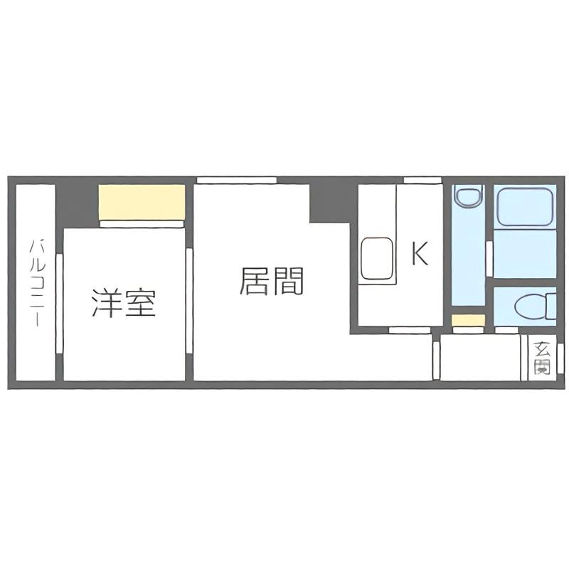 SPACE北三条(1LDK/9階)の間取り写真