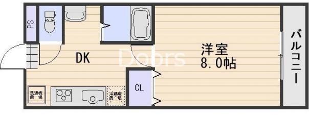 ピア大元駅前(1DK/1階)の間取り写真