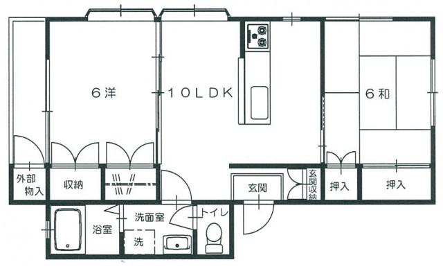 メゾンセガワ A棟(2LDK/2階)の間取り写真