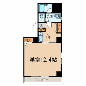 ロジェメント三軒茶屋(1K/3階)の間取り写真