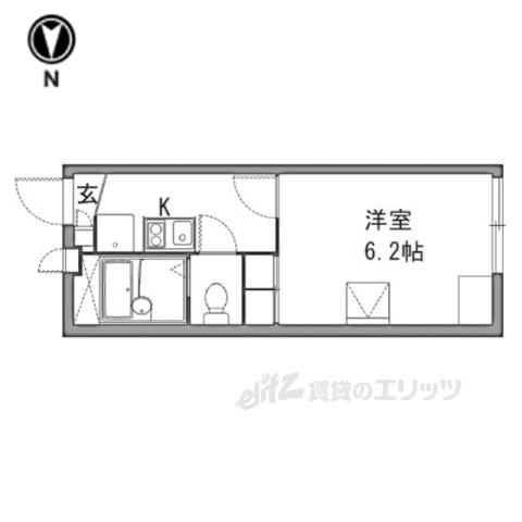 レオパレスヒカリ(1K/2階)の間取り写真