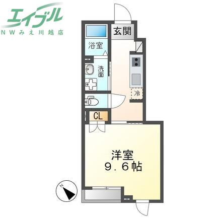 アイズ ハウス(1K/1階)の間取り写真