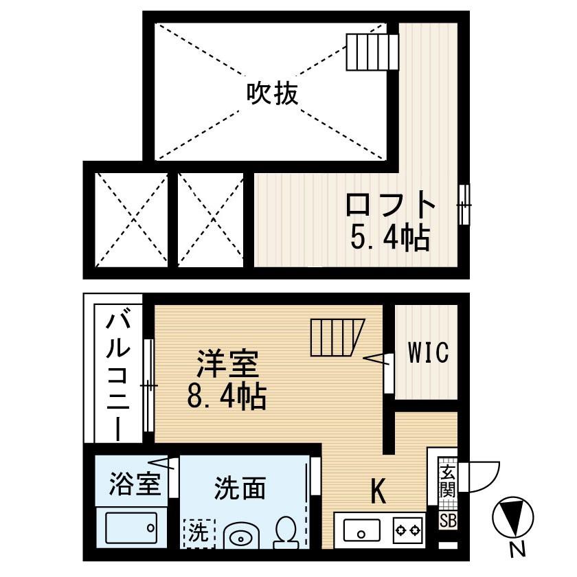 セレーネ豊田本町(1SK/1階)の間取り写真