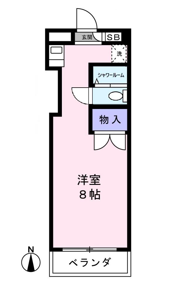 貫井ビル(ワンルーム/9階)の間取り写真