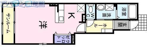 エレガント トキワ C(ワンルーム/1階)の間取り写真