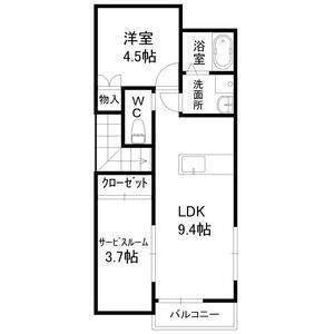 ＪＲ東北本線 仙北町駅 徒歩32分 2階建 築12年(1SLDK/2階)の間取り写真