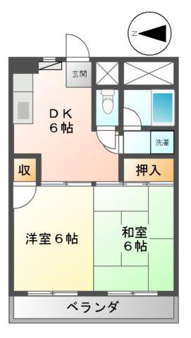 新栄Fビル(1DK/6階)の間取り写真