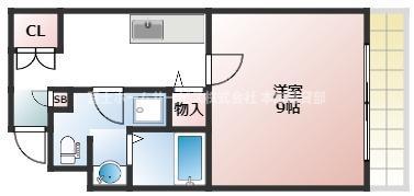 長居中央ビル(1K/7階)の間取り写真