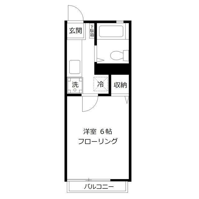 サンシティ石井(1K/1階)の間取り写真