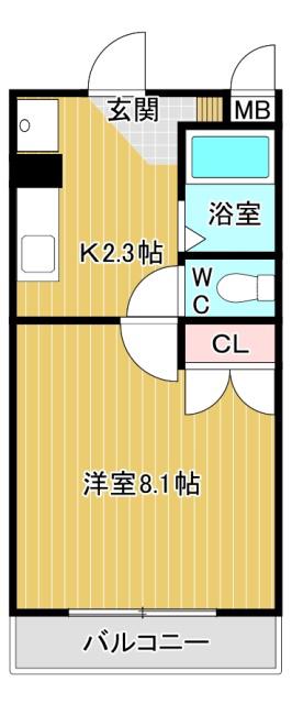 プチメゾンK(1K/3階)の間取り写真