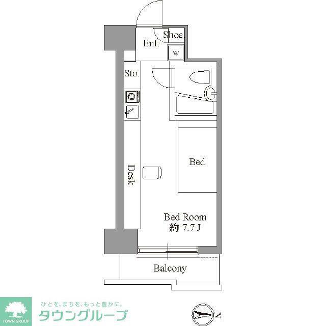 アレックス日乃本(ワンルーム/7階)の間取り写真