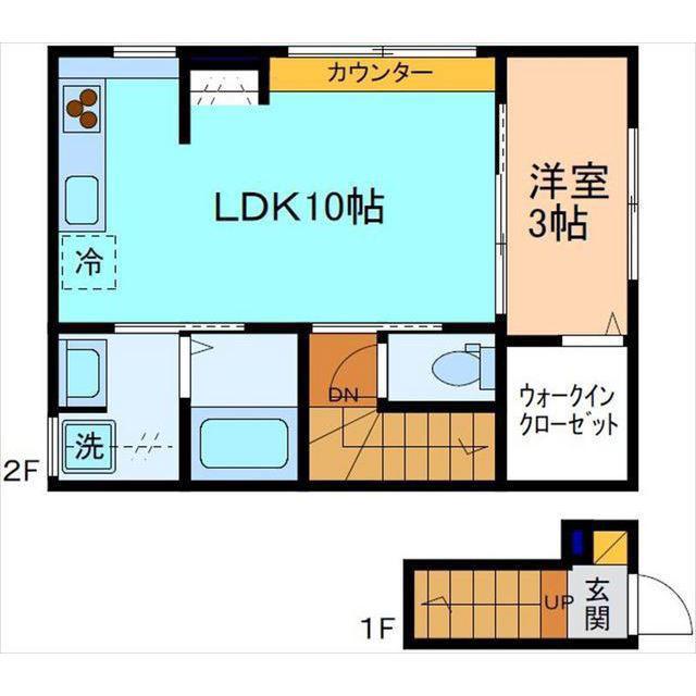 INTEGRAL FOREST(1LDK/2階)の間取り写真
