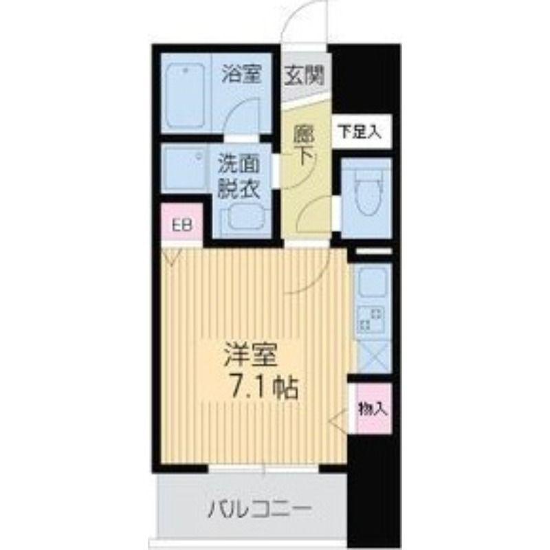 レジデンス本町(ワンルーム/14階)の間取り写真