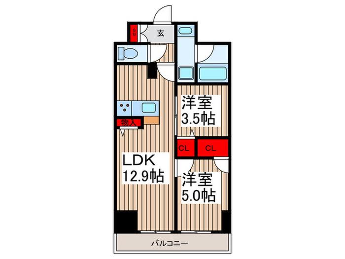 Y´S本所(2LDK/3階)の間取り写真