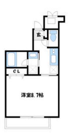 ヴァリエ原町田(1K/5階)の間取り写真