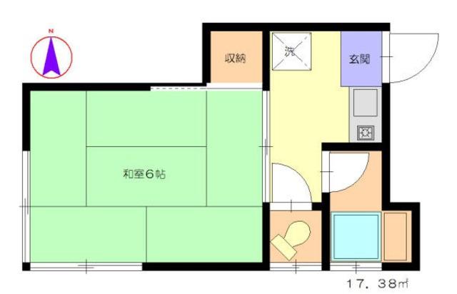 吉己荘(1K/2階)の間取り写真