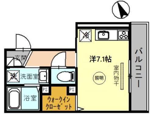 グランドゥール(2LDK/2階)の間取り写真