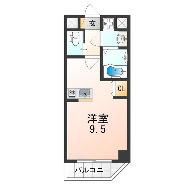 KSロイヤル天王寺北(ワンルーム/6階)の間取り写真