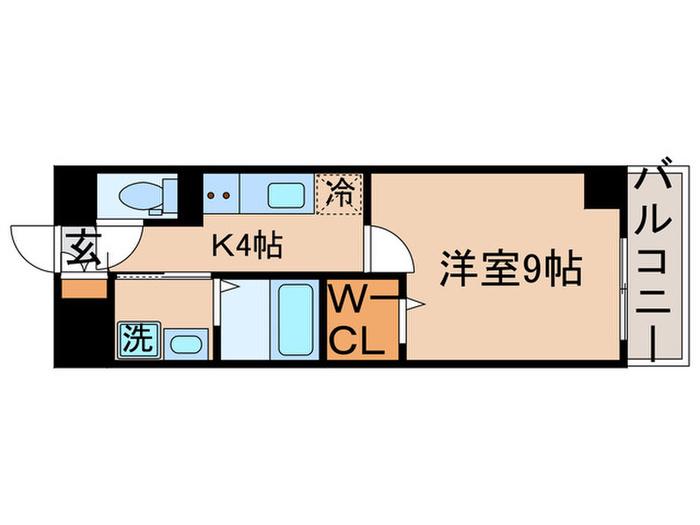K・VILLAGE(1K/3階)の間取り写真