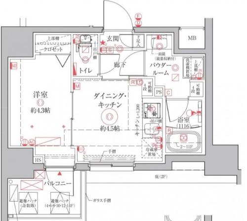 クレイシアIDZ上野 クレイシアIDZ上野(1DK/9階)の間取り写真