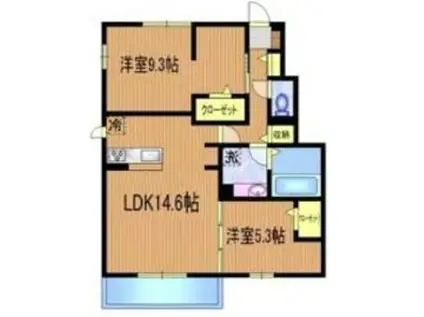 SOCIUS田無 (2LDK/1階)の間取り写真