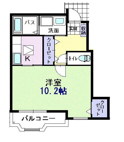 ラフィネ(1K/1階)の間取り写真