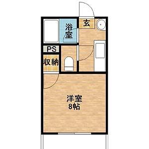 グレイス鴨池壱番館(1K/4階)の間取り写真