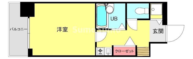 リーガル神戸元町(1K/3階)の間取り写真