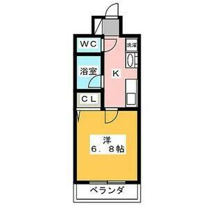 TSDREAM新生(1K/5階)の間取り写真