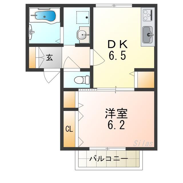 アリオーソ(1DK/1階)の間取り写真
