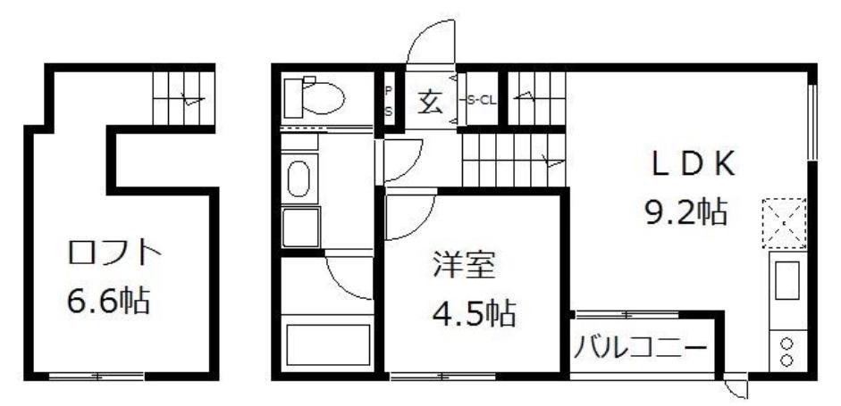 SABATORA(1LDK/1階)の間取り写真