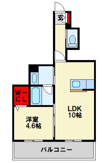 SHAMAISONコリーナ福柳木(1LDK/1階)の間取り写真