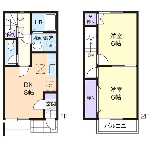 ラポールIWAI(2DK/1階)の間取り写真