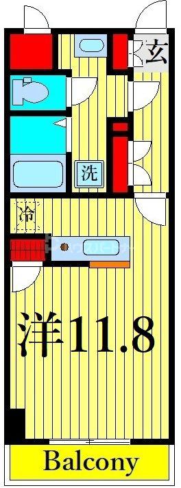 MAISON SEIGEN III(1K/4階)の間取り写真