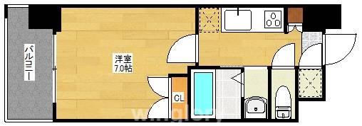NO.111 TRADING TOWER(1K/17階)の間取り写真