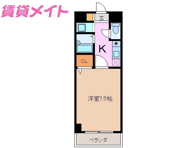 SHINONOMEハイツ(1K/1階)の間取り写真
