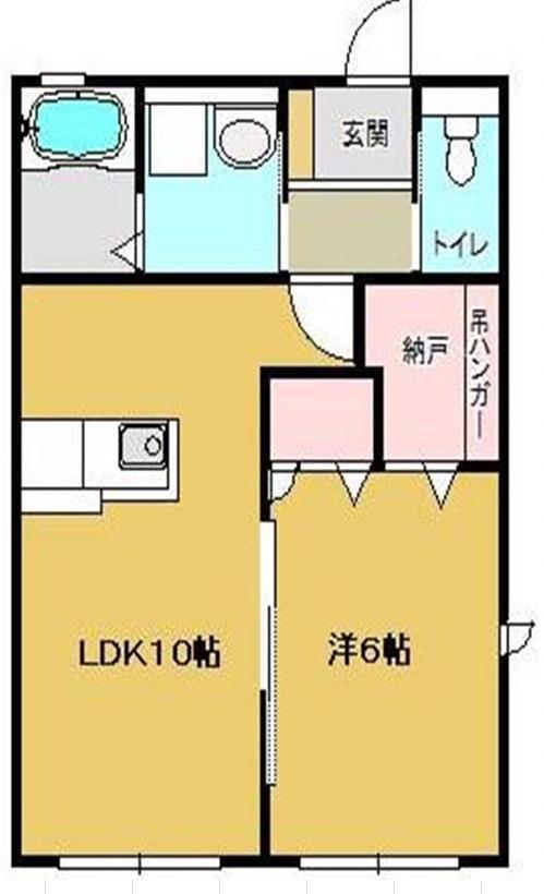 HEART HILLS桜ヶ丘(1LDK/1階)の間取り写真