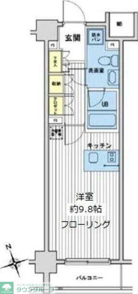リエトコート向島(ワンルーム/6階)の間取り写真